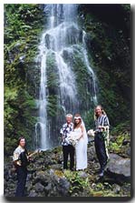 Couple 'Anointed' by a beautiful waterfall